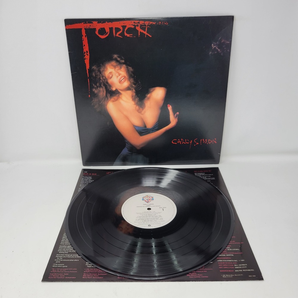 Carly Simon Torch Vinyl LP Album 1981 Warner Bros‎ BSK 3592 Soft Rock Jazz Pop